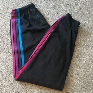 Aviator Nation Black and Pink Joggers with Elastic Cuffs